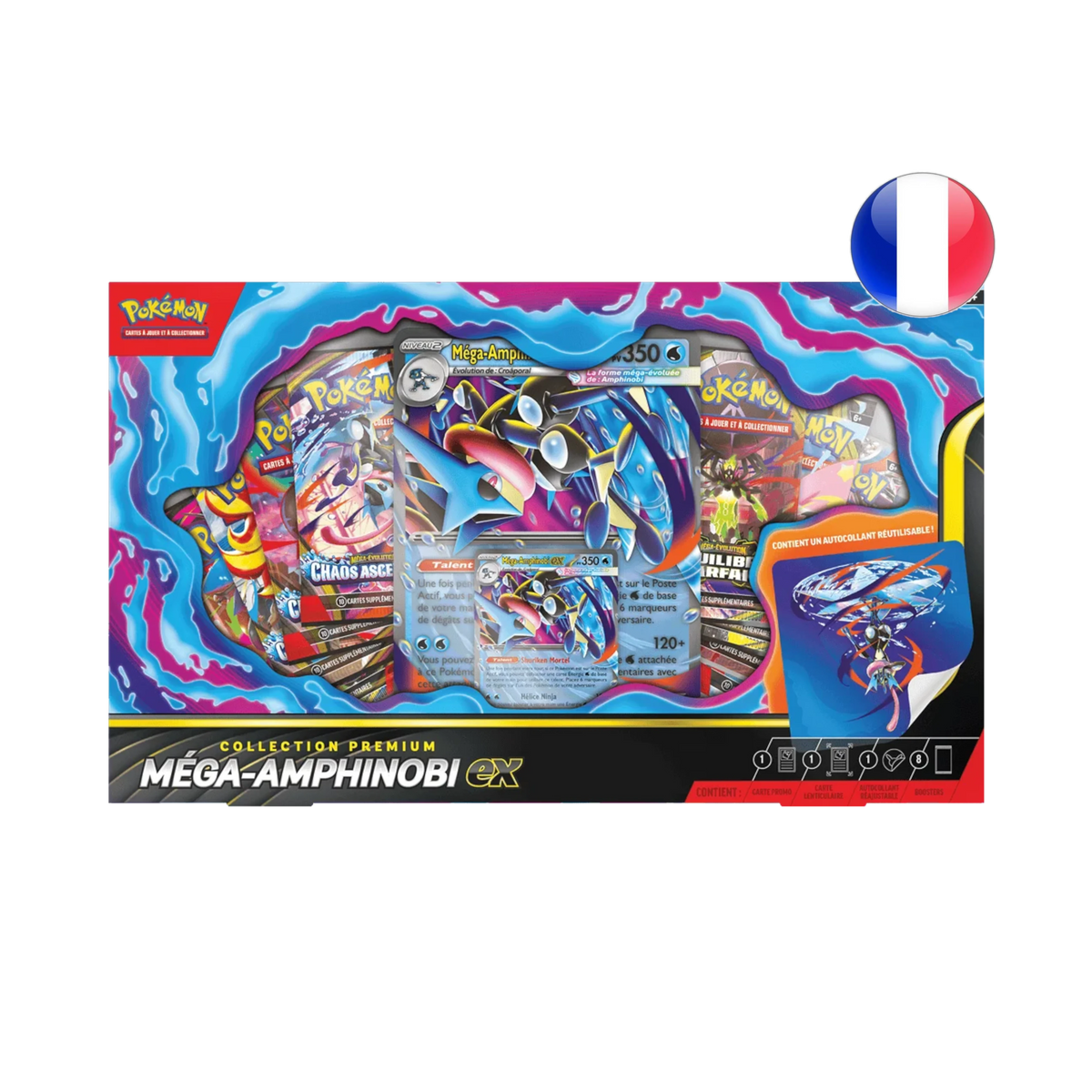 Pokémon - Chaos Ascendant (ME04) - Coffret Méga-Amphinobi Ex - FR