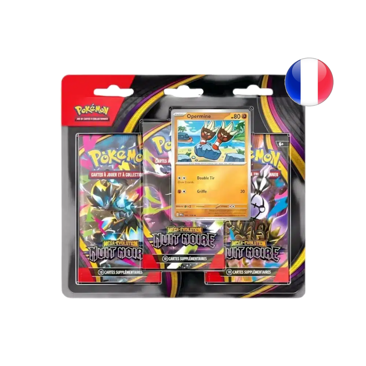 Pokémon - Nuit Noire (ME05) - Tripack Opermine - FR
